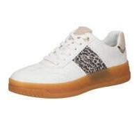 Plateausneaker MARCO TOZZI, Herren, Gr. 39, weiß, leo, Lederimitat, Textil, unifarben mit Farbeinsätzen, Schuhe Plateausneaker, Freizeitschuh, Halbschuh, Schnürer mit Feel Me-Ausstattung (37356008-39)