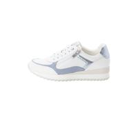 MARCO TOZZI Damen Sneaker weiches Feel Me Wechselfußbett Leder Komfortabel, weiß (White/Polar), 36 EU