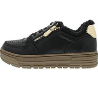 Marco Tozzi Damen Plateau-Sneaker mit Schnürsenkeln, Schwarz, Größe 39 EU