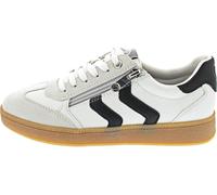 Marco Tozzi Plateausneaker Schnürschuh Damen Gr. 41 schwarz-weiß Lederimitat/Textil/Veloursleder