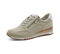 Marco Tozzi Damen Sneaker weiches Feel Me Wechselfußbett weiches Innenfutter Vegan Modern, grün (Matcha Comb), 38 EU