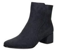 Stiefelette MARCO TOZZI, Damen, Gr. 36, blau (dunkelblau), Textil, Veloursleder, klassisch, Schuhe, Blockabsatz, Businessschuh, Ankleboots mit Ziernähen (98083659-36) dunkelblau