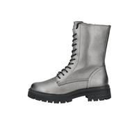 MARCO TOZZI Damen Stiefeletten zum Schnüren mit Blockabsatz mit Reißverschluss, Silber (Gun Metal), 37 EU