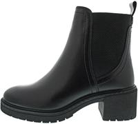 MARCO TOZZI Damen Chelsea Boots aus Leder mit Blockabsatz, Schwarz (Black), 39 EU