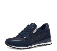 Marco Tozzi Damen Sneaker mit Reißverschluss Blau Größe 39 EU
