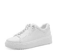 MARCO TOZZI Damen Sneaker flach mit Schnürsenkeln Elegant, Weiß (White), 38 EU