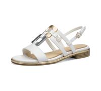 MARCO TOZZI Damen Sandalen flach mit Schließe Sommer, Weiß (White Comb), 38 EU