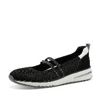 MARCO TOZZI Damen Slipper mit Riemen Bequem, Schwarz (Black Comb), 37 EU