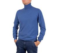 Marenza Rollkragenpullover für Herren aus Kaschmir-Mix, Langarm-Strickpullover, Hergestellt in Italien, denim, XX-Large