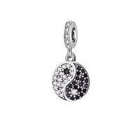 MariaFonte Charm Neu 2025 Kompatibel mit allen Marken Yin Yang Anhänger für Armband Halskette Geburtstag Jahrestag Anhänger Original 925 Silber Mom Bead Glücksherz Weihnachten