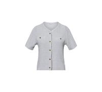 Marie Lund Kurzarm-Strickjacke Damen hellgrau, XXL
