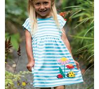 Marienkäfer Mädchen Sommerkleid blau Streifen 74/80