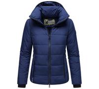 MARIKOO Basic Damen Steppjacke kurz mit Kapuze Radaa 16 Navy Gr. 5XL