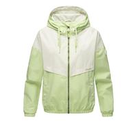 MARIKOO Damen Übergangsjacke leichte Herbst Frühling Übergangs Jacke mit Kapuze B993 [B993-Liubk-Pastell-Lime-Gr.L]