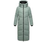 MARIKOO Damen extralanger Wintermantel Warmer Steppmantel mit wasserdichtem Reißverschluss Firella XVI Smokey Mint Gr. L
