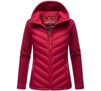 MARIKOO Damen Fleece Hybrid Jacke Trekking Wanderjacke Übergangsjacke [B929-Haruna-Fuchsia-Gr.XL]
