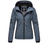 Marikoo Damen Übergangsjacke leichte wind- und wasserabweisende Jacke mit Kapuze Dusty Blue L
