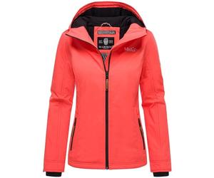 MARIKOO Damen Frühjahr Übergangs Jacke leicht gefüttert Kapuze kurz B862 [B862-Brombeer-CoralPink-Gr.3XL]
