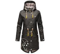 MARIKOO Damen Funktions Regen Jacke Parka Mantel Wasserdicht Dancing Umbrella (DE/NL/SE/PL, Alphanumerisch, S, Regular, Regular, Schwarz)
