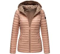 MARIKOO Damen Jacke Frühling Übergangs Outdoor Steppjacke Gefüttert Warm Kapuze 11 Farben XS - XXXL ASRAA (Rose, XS)