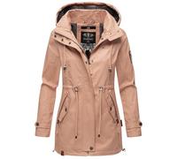 MARIKOO Damen Jacke Frühling Übergangsjacke leicht Parka Mantel Kapuze B690 [B690-Nyok-Light-Rose-Gr.S]