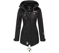 MARIKOO Damen Jacke Softshelljacke Übergangsjacke Outdoor Winddichte Wasserabweisend Funktionsjacke mit Kapuze XS - XXL Zimtzicke (Schwarz, XS)