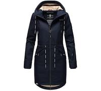 MARIKOO Damen Jacke Softshelljacke Übergangsjacke Outdoor Winddichte Wasserabweisend Funktionsjacke mit Kapuze XS - XXXL Racquellee (S, Navy)