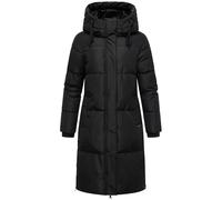 MARIKOO Damen Langer Wintermantel warmer Steppmantel Michikoo XVI Black Gr. 3XL