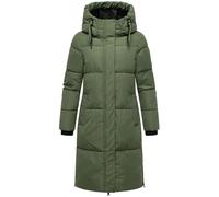 MARIKOO Damen Langer Wintermantel warmer Steppmantel Michikoo XVI Pine Olive Gr. L