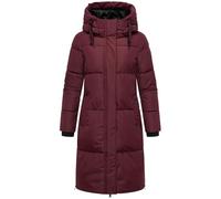 MARIKOO Damen Langer Wintermantel warmer Steppmantel Michikoo XVI Wine Gr. 3XL