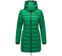 Langer Winter Steppmantel mit Kapuze "Abendsternchen" Smaragd Green 5XL