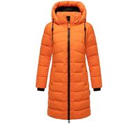 MARIKOO Damen Langer Wintermantel warmer Steppmantel mit abnehmbarer Kapuze Kaltnäschen 16 S-3XL