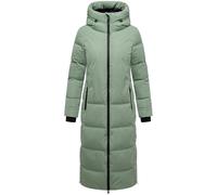 MARIKOO Damen Langer Wintermantel warmer Steppmantel mit verstellbarer Kapuze und wasserdichten Reißverschlüssen Honiaa XVI XS-6XL
