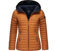 MARIKOO Damen leichte Übergangsjacke Steppjacke mit Kapuze Asraa Rusty Cinnamon Gr. XS