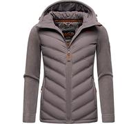MARIKOO Damen leichte Übergangsjacke Steppjacke Mount Haruna Grey Gr. XXL