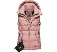 MARIKOO Damen leichte Übergangsweste Steppweste mit Kapuze Taisaa Powder Rose Gr. XS