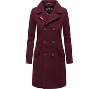 MARIKOO Damen Mantel in Wollmantel-Optik langer Trenchcoat mit Reversekragen Nanakoo XS-5XL