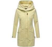MARIKOO Damen Mantel in Wollmantel-Optik warmer Trenchcoat mit Kapuze Maikoo Pastel Yellow Gr. XL