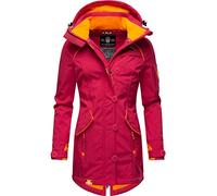 MARIKOO Damen Outdoor Parka Kurzmantel Outdoor Mantel mit Kapuze Soulinaa Fuchsia Gr. S