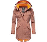 MARIKOO Damen Outdoor Parka Kurzmantel Outdoor Mantel mit Kapuze Soulinaa Terracotta Gr. S