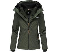 MARIKOO Damen Regen Jacke Outdoor Regenjacke Winterjacke Fleece Gefüttert Kapuze XS - XXL ERDBEERE (S, Olive)