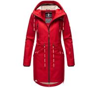MARIKOO Damen Softshell Jacke Outdoor Funktionsjacke wasserabweisend mit warmen Teddyfleece B886 [B886 - Rot Größe L - Gr. 40]