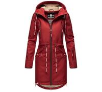 MARIKOO Damen Softshell Jacke Outdoor Funktionsjacke wasserabweisend mit warmen Teddyfleece B886 [B886 - Blood-Red Größe S - Gr. 36]