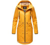 MARIKOO Damen Softshell Jacke Outdoor Funktionsjacke wasserabweisend mit warmen Teddyfleece B886 [B886 - Amber Yellow Größe M - Gr. 38]