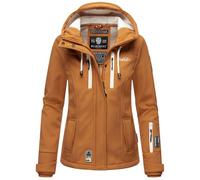 MARIKOO Damen Softshell Jacke Winterjacke wasserabweisend Outdoor B864 [B864-Kl.zicke-Karamel-Gr.L]