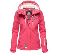 MARIKOO Damen Softshell Jacke Winterjacke wasserabweisend Outdoor B864 [B864-Kl.zicke-Pink-Gr.XXL]