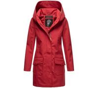 MARIKOO Damen Softshell Jacke Winterjacke wasserabweisend Outdoor lang B856 [B856-Maylee-Dark-Red-Gr.XXXL]