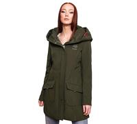 MARIKOO Damen Softshell Jacke Winterjacke wasserabweisend Outdoor lang B856 [B856-Maylee-Olive-Gr.XXXL]