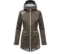 MARIKOO Damen Softshell Outdoor Jacke Übergangs Funktions Regen Mantel Ulissaa Anthrazit 38 - M