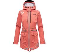 MARIKOO Damen Softshell Outdoor Jacke Übergangs Funktions Regen Mantel Ulissaa Rose Coral 38 - M